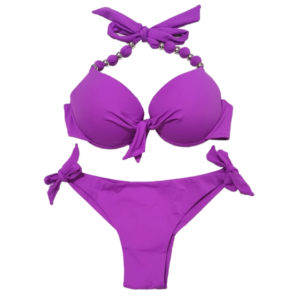 EONAR Push Up Bikini Women Bandage Swimsuits Brazilian Cut
