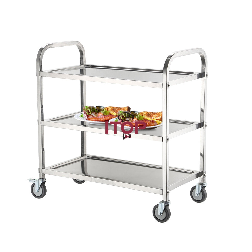 3 Tier Stainless Steel Hotel Food Service Trolley ..