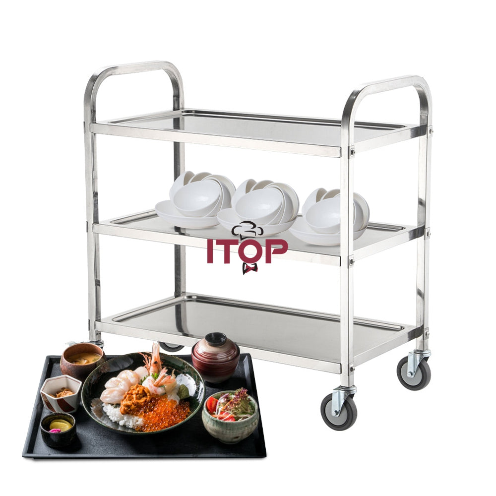 3 Tier Stainless Steel Hotel Food Service Trolley ..