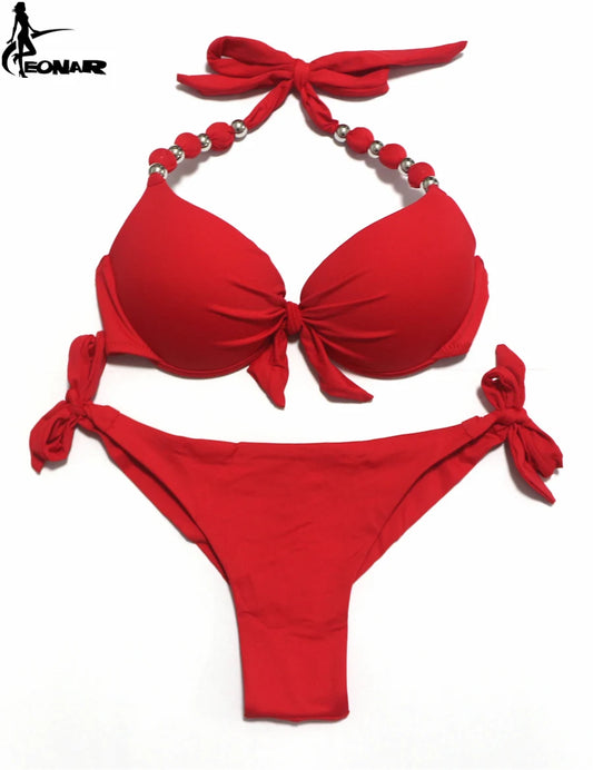 EONAR Push Up Bikini Women Bandage Swimsuits Brazilian Cut