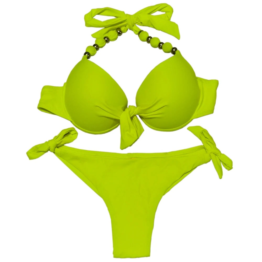 EONAR Push Up Bikini Women Bandage Swimsuits Brazilian Cut