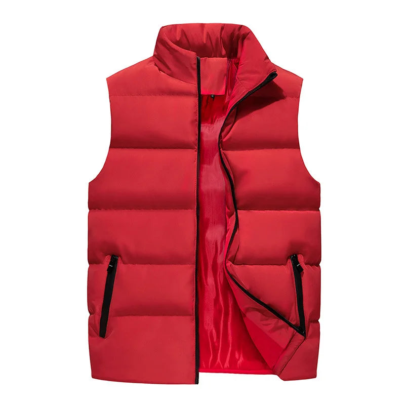 Soft Padded Mens Waistcoat Windproof Winter Vest Outer