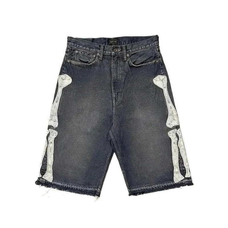 Deeptown Y2k Vintage Denim Shorts Women Baggy HipHop