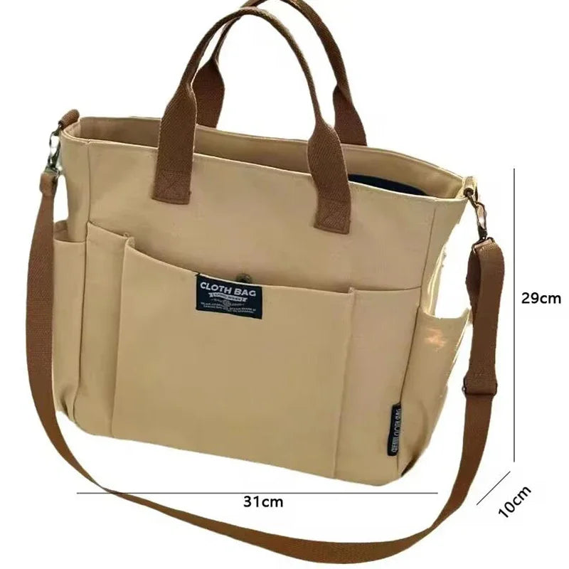 Urban Minimalist Canvas Tote For Female Students Everyday