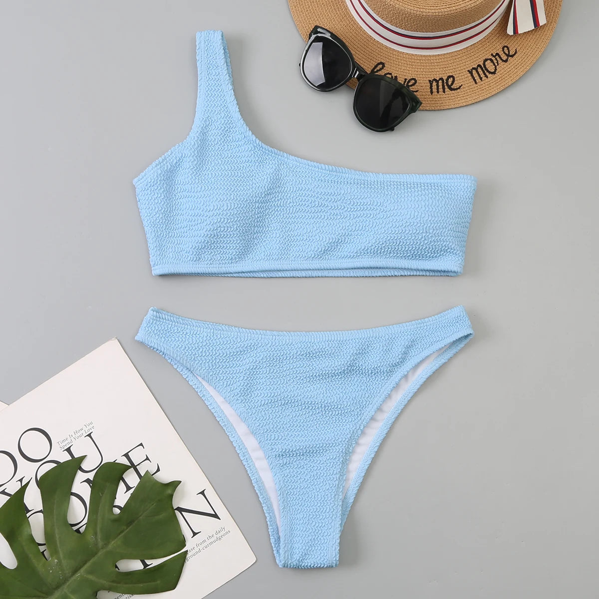 One Shoulder Bikinis 2025 Womens Sexy Brazilian Swimsuit