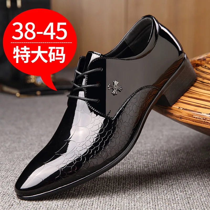 New Italian Oxford Shoes for Men Plus Size 38 48 Patent