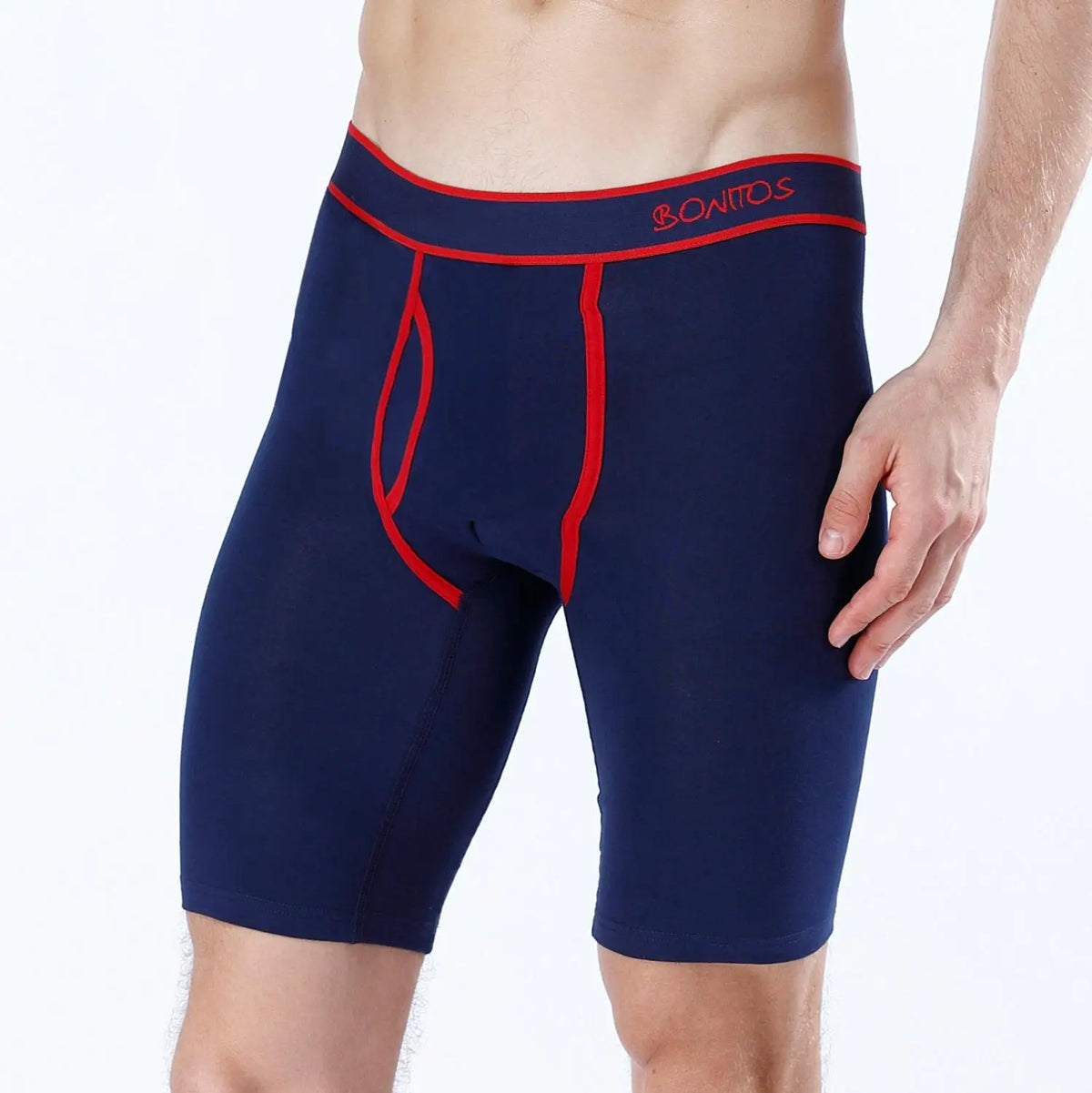 Natural Cotton Long Leg Boxers For Men Underwear Breathable