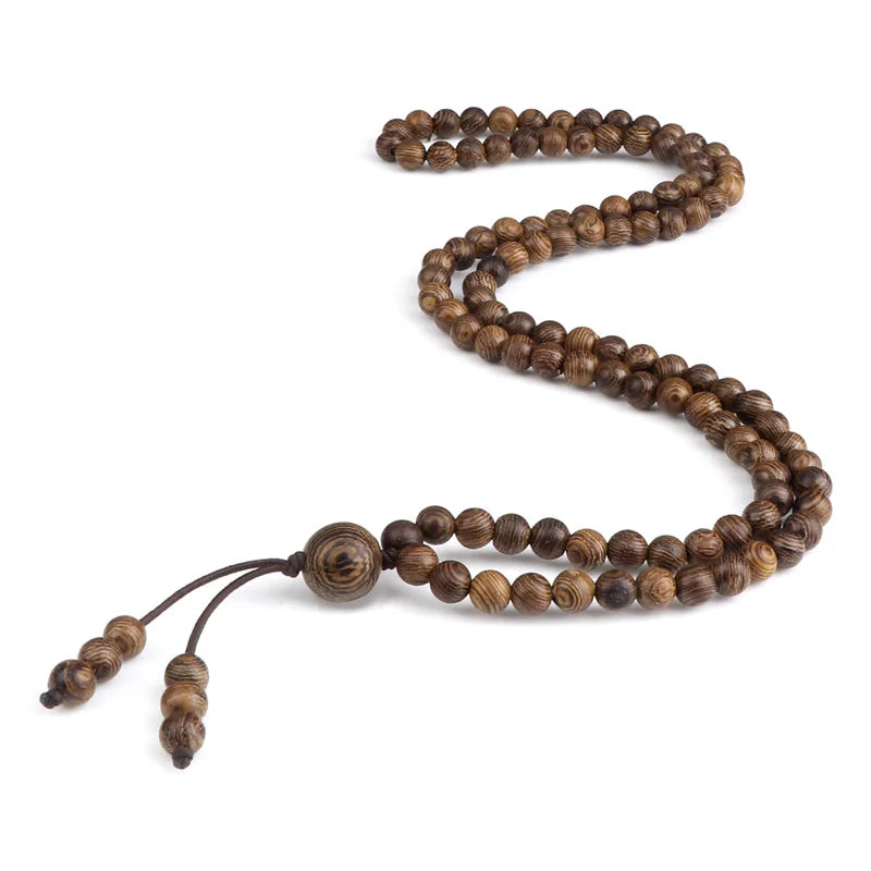6mm Black Lava Stone Mala Beads Bracelet for Yoga Gift