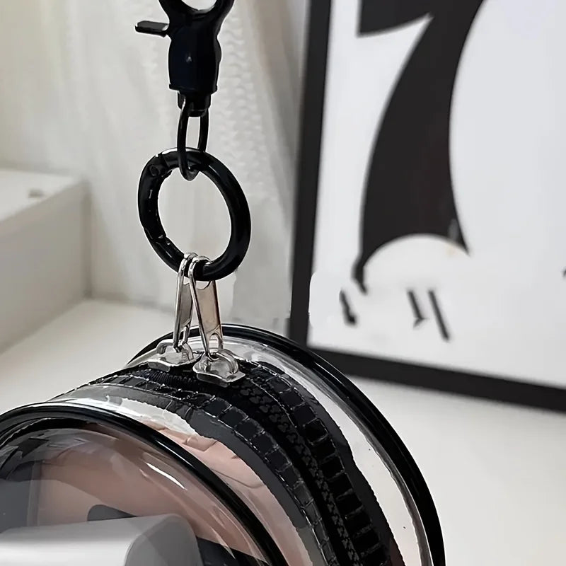 Portable Mini Clear Zipper Bag for Earphones and Chargers