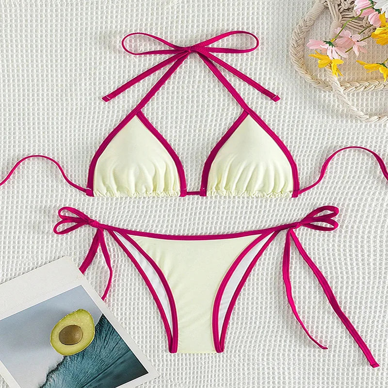 Yiiciovy Sexy Halter Bikini Set Two Piece Swimsuit Women