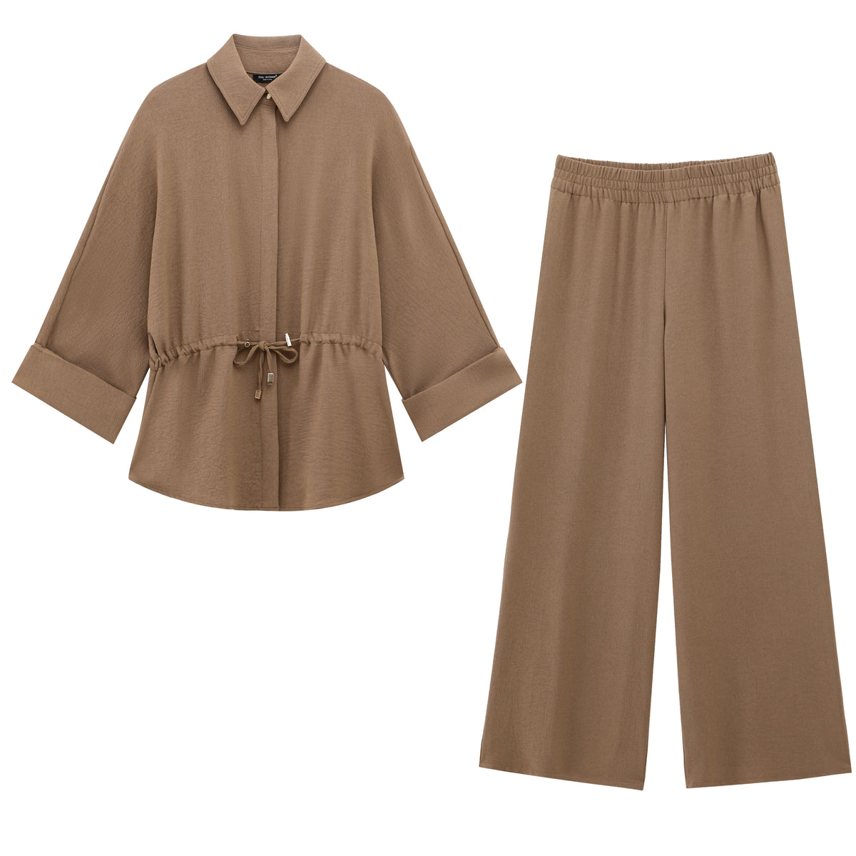 Trafza Women Kimono Style Blouse and Pants Set Long Sleeve