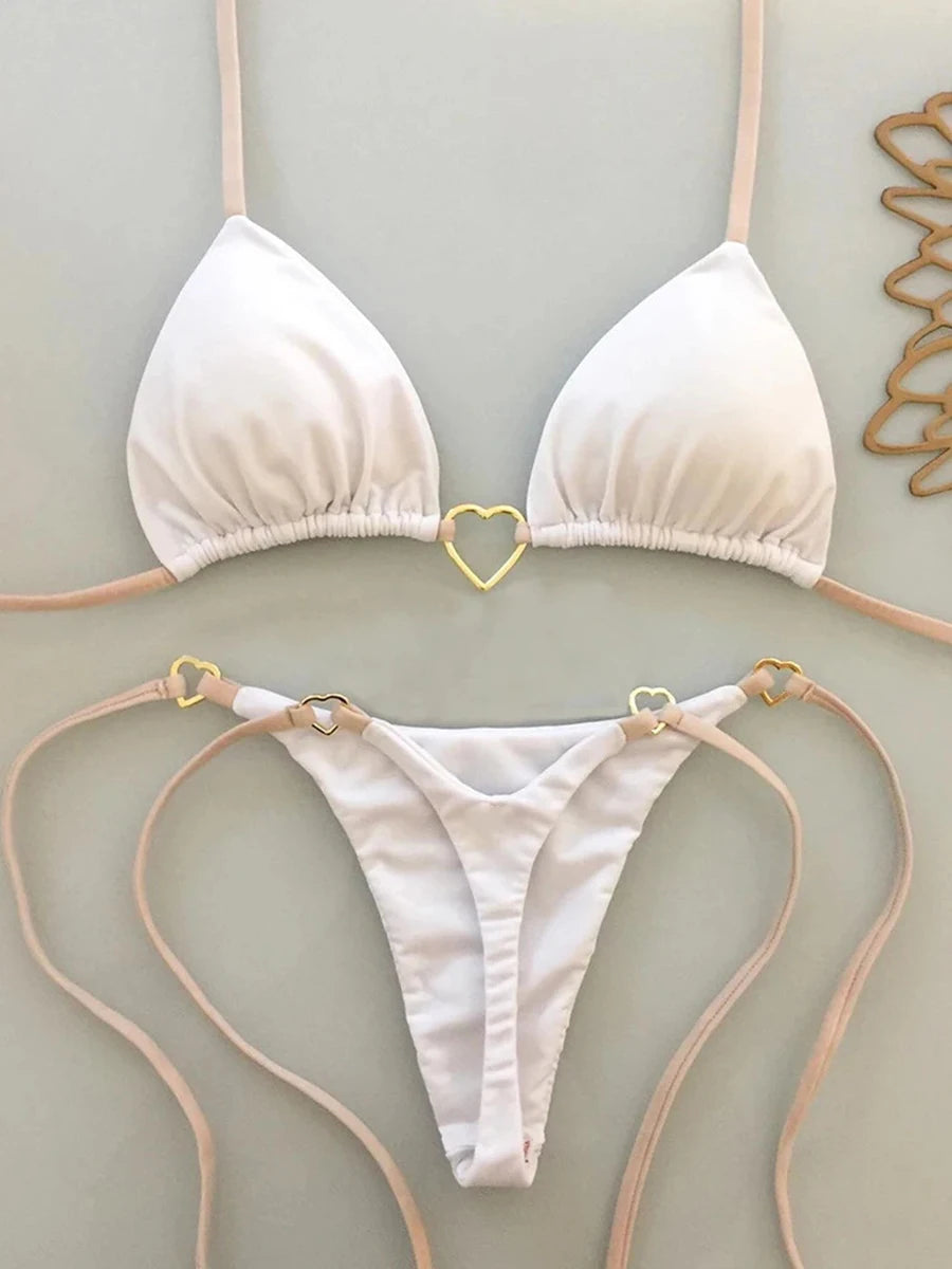 Triangle Thong Bikini Halter Swimsuit 2025 Swimwear