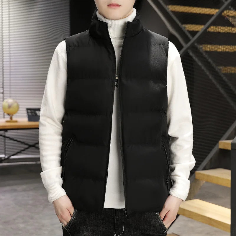 Soft Padded Mens Waistcoat Windproof Winter Vest Outer