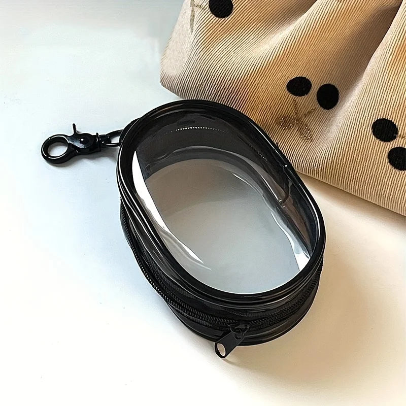 Portable Mini Clear Zipper Bag for Earphones and Chargers