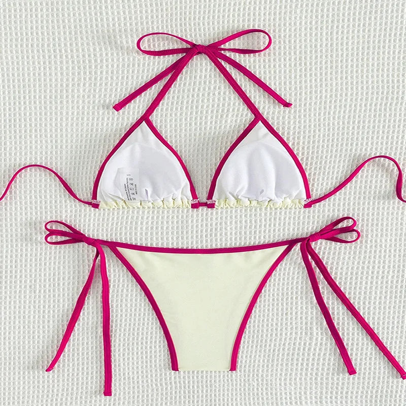 Yiiciovy Sexy Halter Bikini Set Two Piece Swimsuit Women