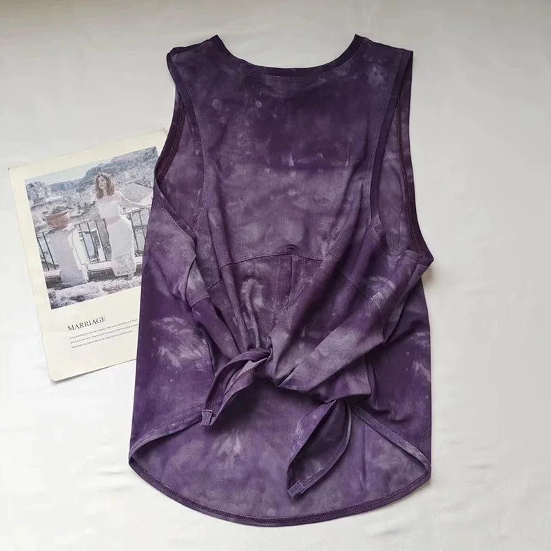Womens Quick Dry Sports Vest Sleeveless Mesh Yoga Top