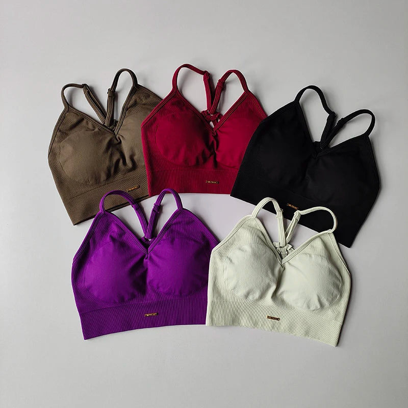 Women Seamless Sports Bra Yoga Set With Quick Dry Leggings