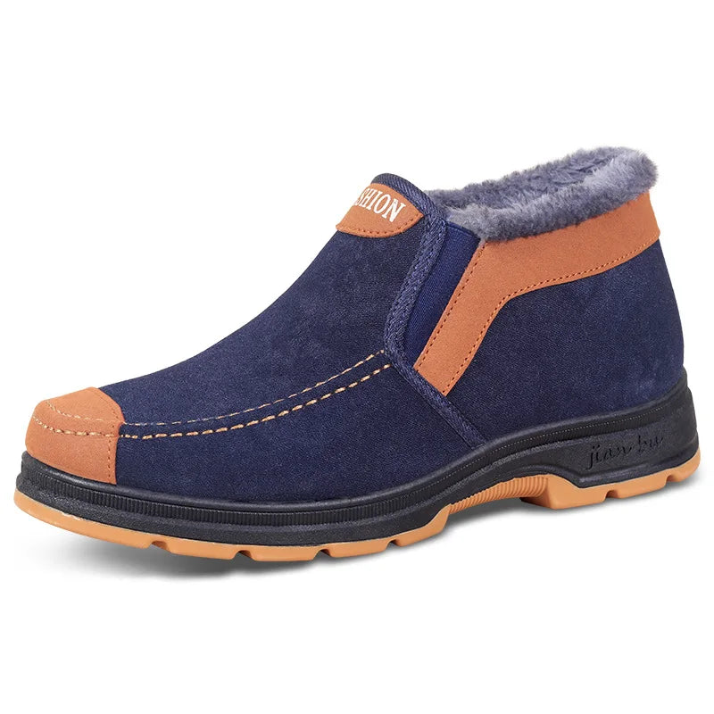 2023 Mens Winter Cotton Shoes Plush Warm Snow Boots