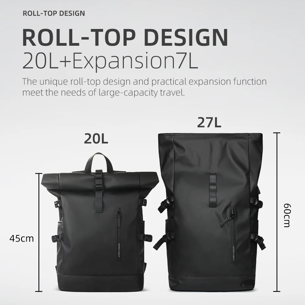 Expandable Travel Backpack For Men 15.6 Inch Laptop USB Port