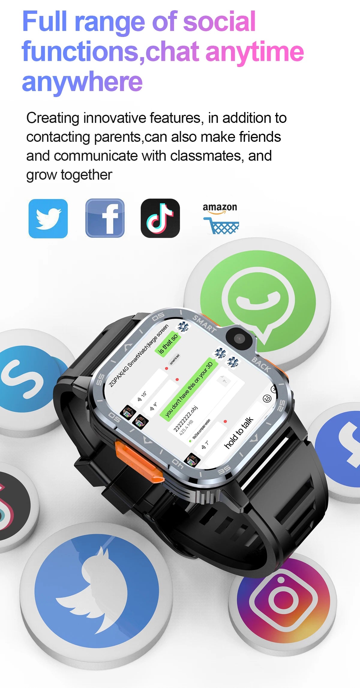 Valdus PGD Android Smart Watch GPS 16GB ROM Dual Camera NFC