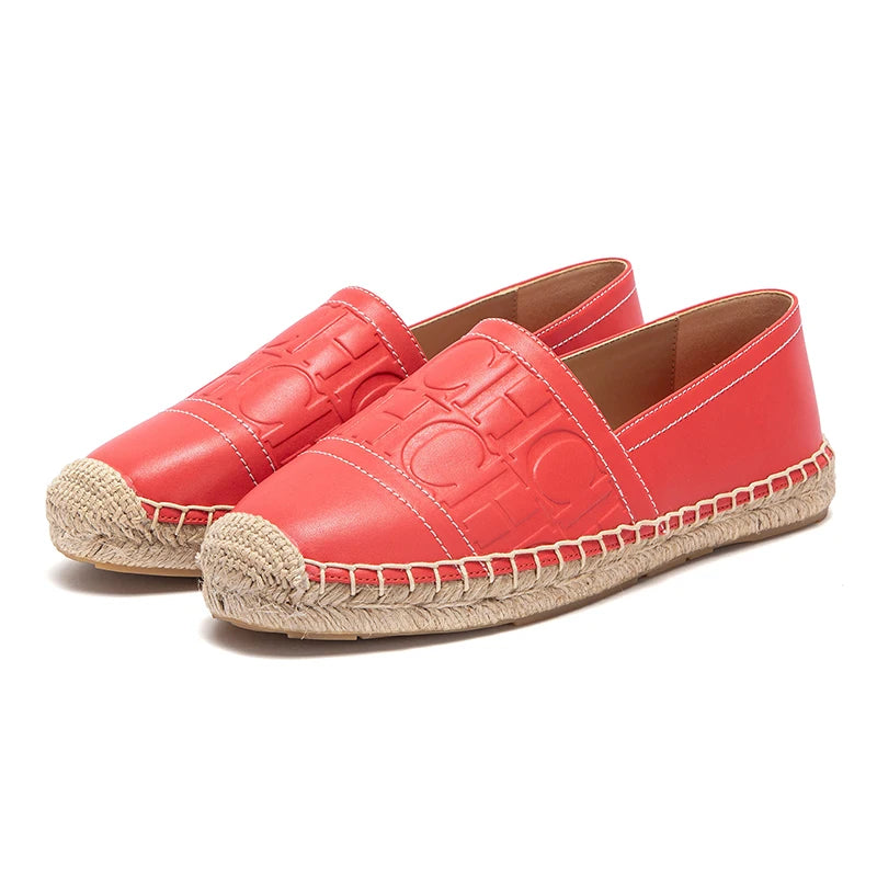 CHCH Womens Beach Shoes 2025 Handmade Hemp Bottom Flats
