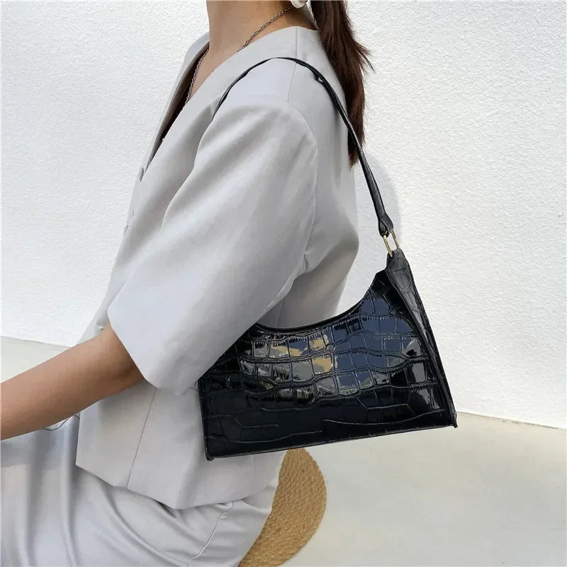 Retro Alligator Pattern Small PU Leather Handbags For Women