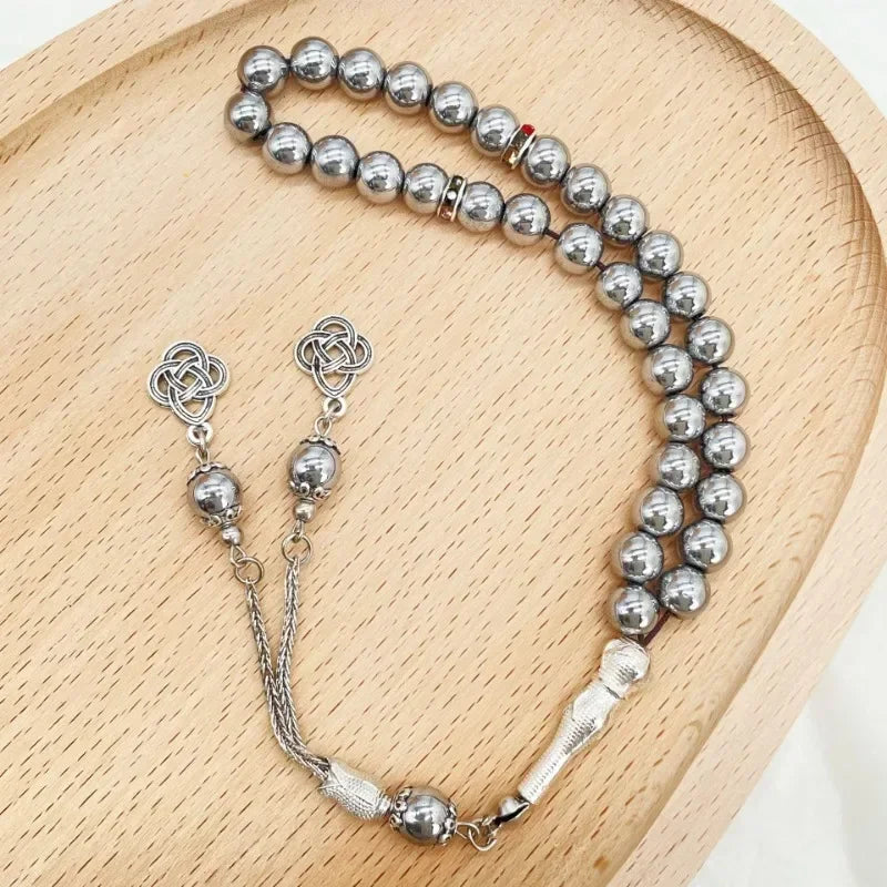New 8 Cm 33 Black Gallstone Muslim Prayer Beads Unisex
