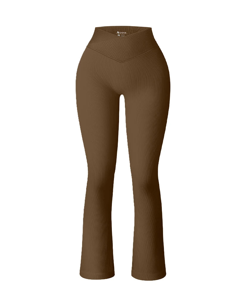 Women's Yoga Pants Flare Leggings Waist Cinching Breathable