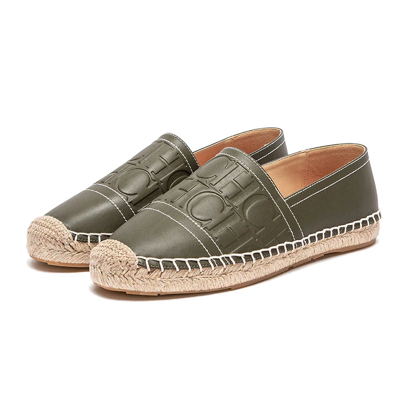 CHCH Womens Beach Shoes 2025 Handmade Hemp Bottom Flats