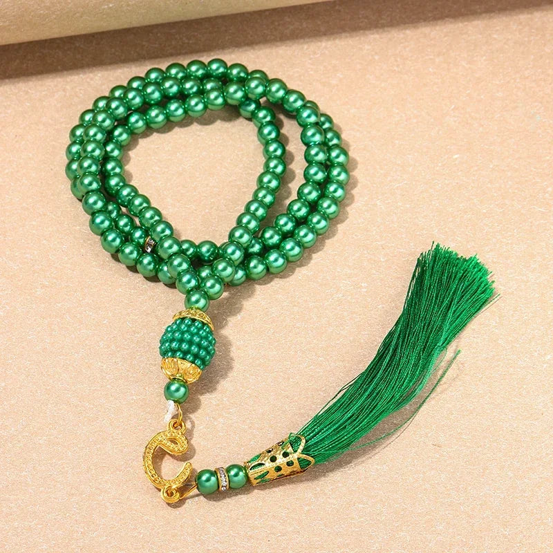 New 8 Cm 33 Black Gallstone Muslim Prayer Beads Unisex