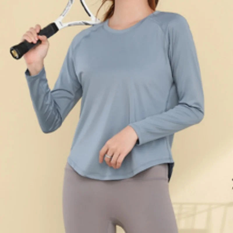 Phigeer Women Long Sleeve Yoga Tops Quick Dry Breathable