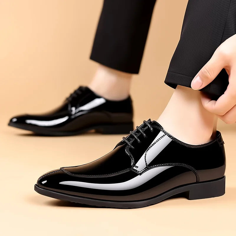 Business Mens Patent Leather Dress Shoes Plus Size 38 48