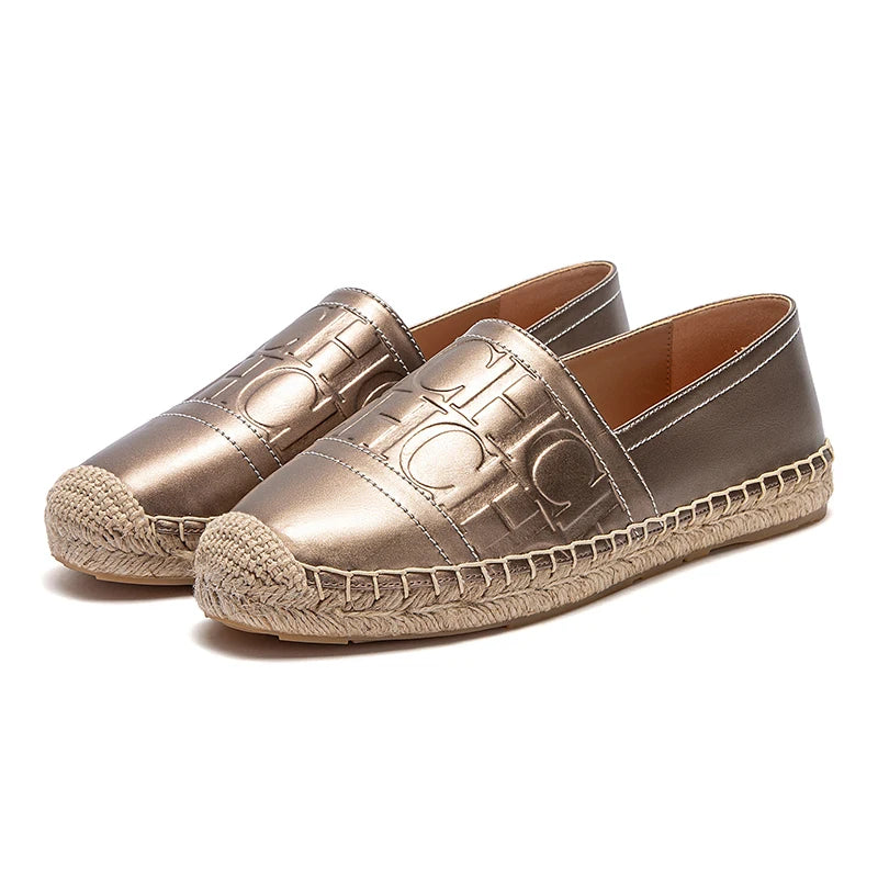 CHCH Womens Beach Shoes 2025 Handmade Hemp Bottom Flats