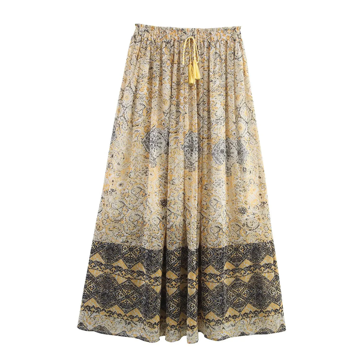 Elegant Summer Set Loose Shirt And Elastic Waist Skirt