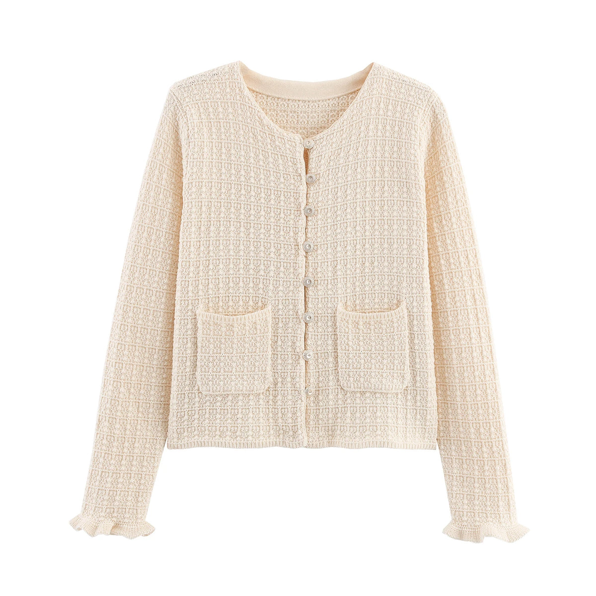 DEEABAE Autumn Winter Short Sleeve Knitted Cardigan Set