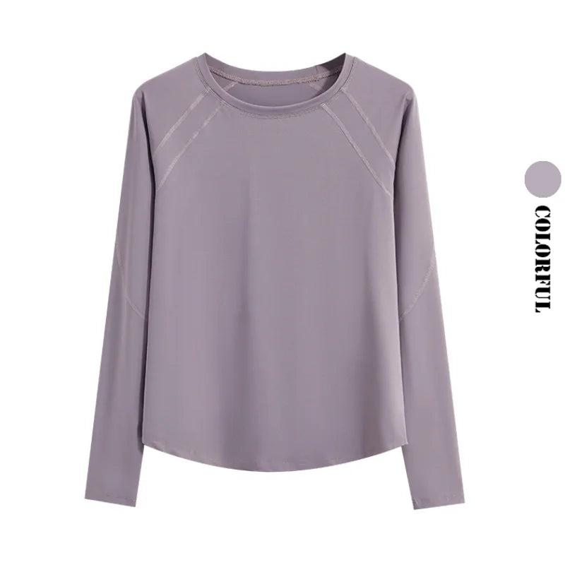 Drur Women Long Sleeve Yoga Shirt Quick Dry Top Breathable