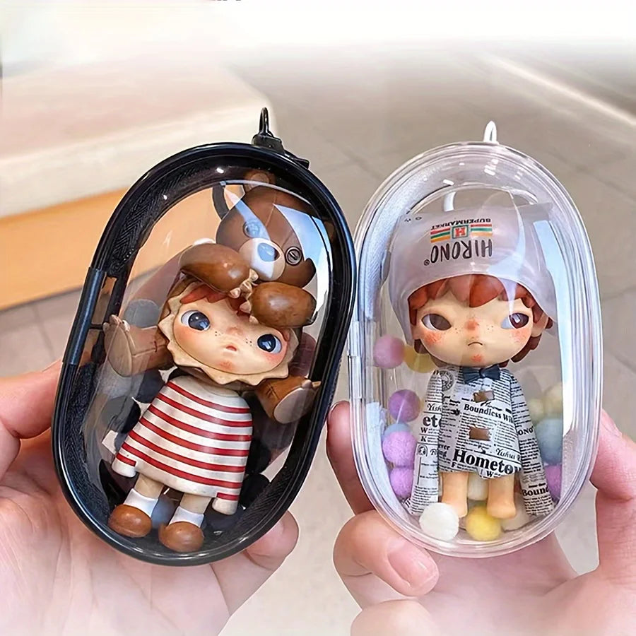 Portable Mini Clear Zipper Bag for Earphones and Chargers