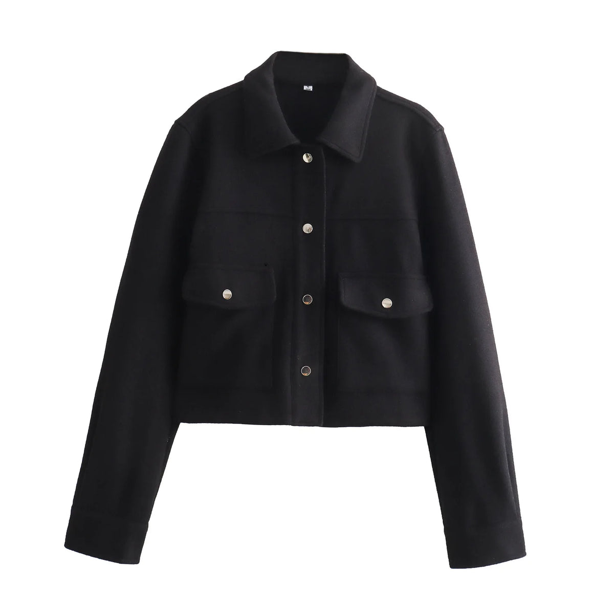 Trafza Womens Autumn Long Sleeve Jacket With Front Pockets