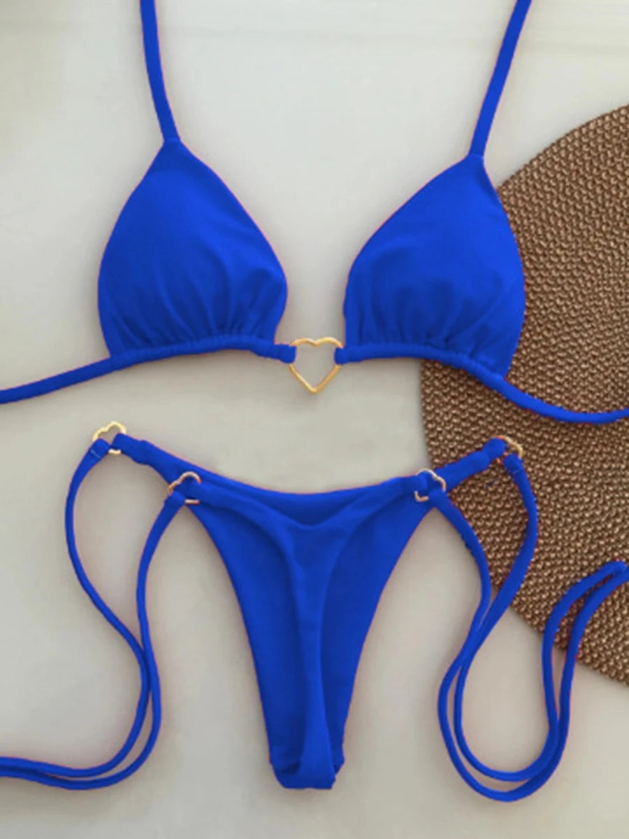 Triangle Thong Bikini Halter Swimsuit 2025 Swimwear