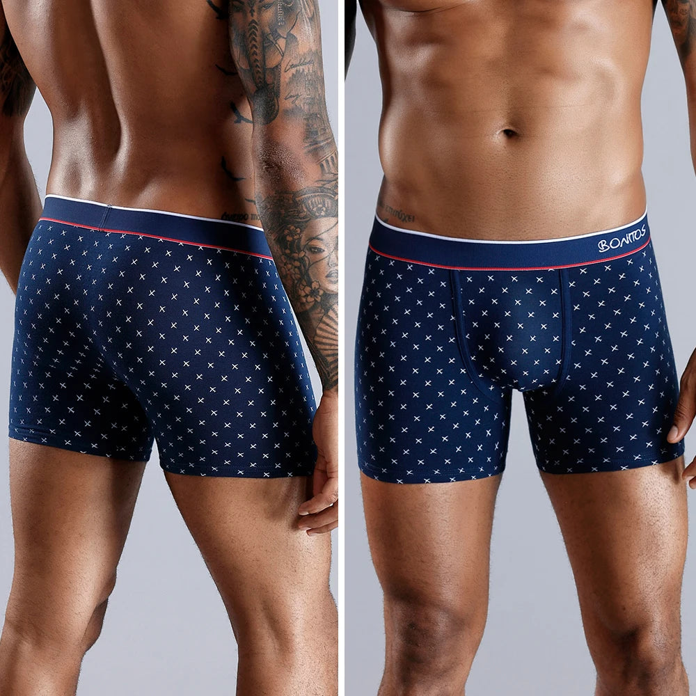 4 Pack Mens Boxer Shorts Cotton Underwear Set Soft Comfort