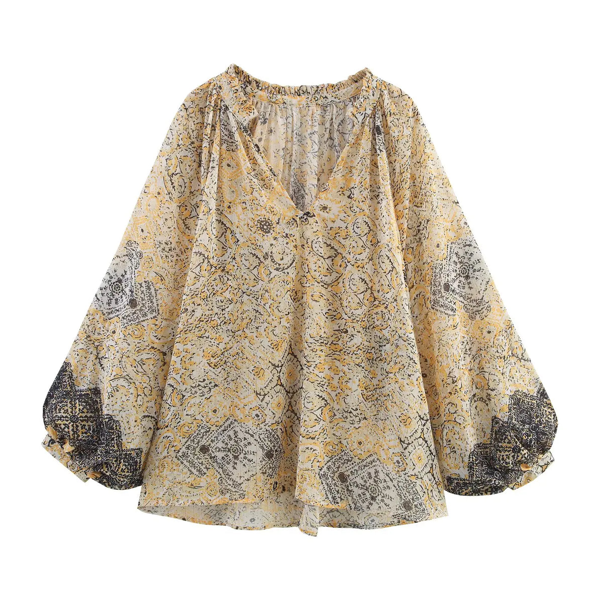 Elegant Summer Set Loose Shirt And Elastic Waist Skirt